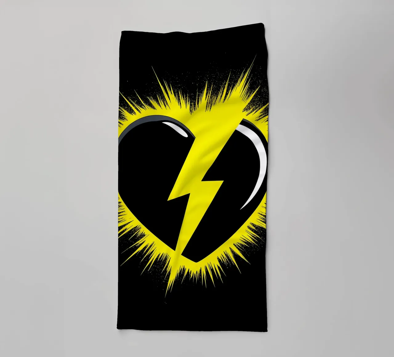 Lightning Heart - Pop Art towel by ColorCrash Gallery