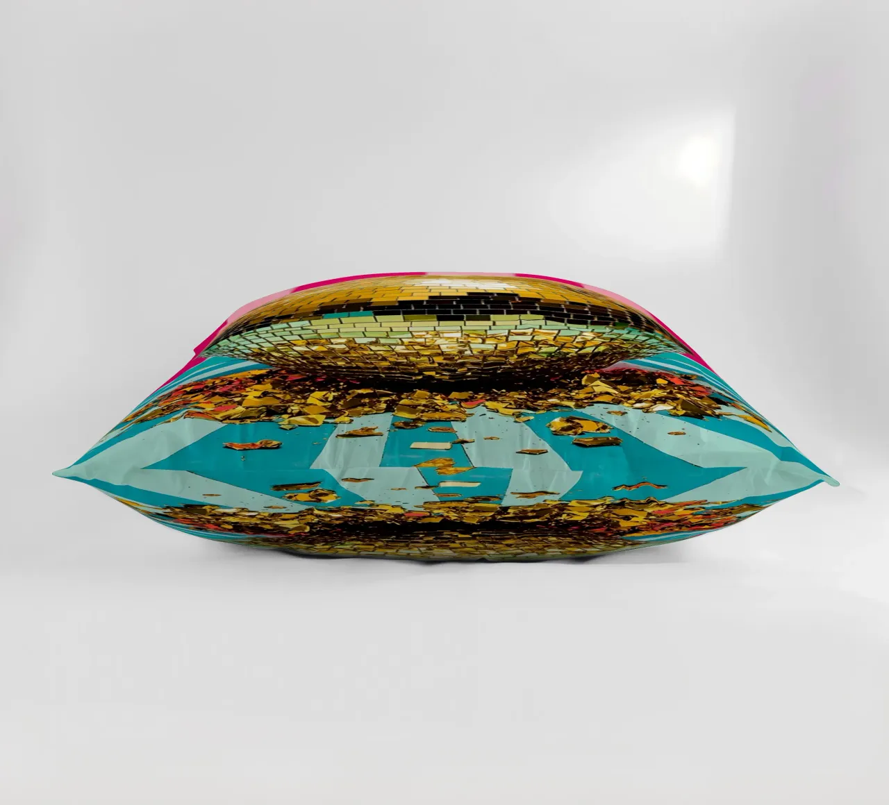 Pallone da discoteca d'oro - Pop Art cuscino da ColorCrash Gallery