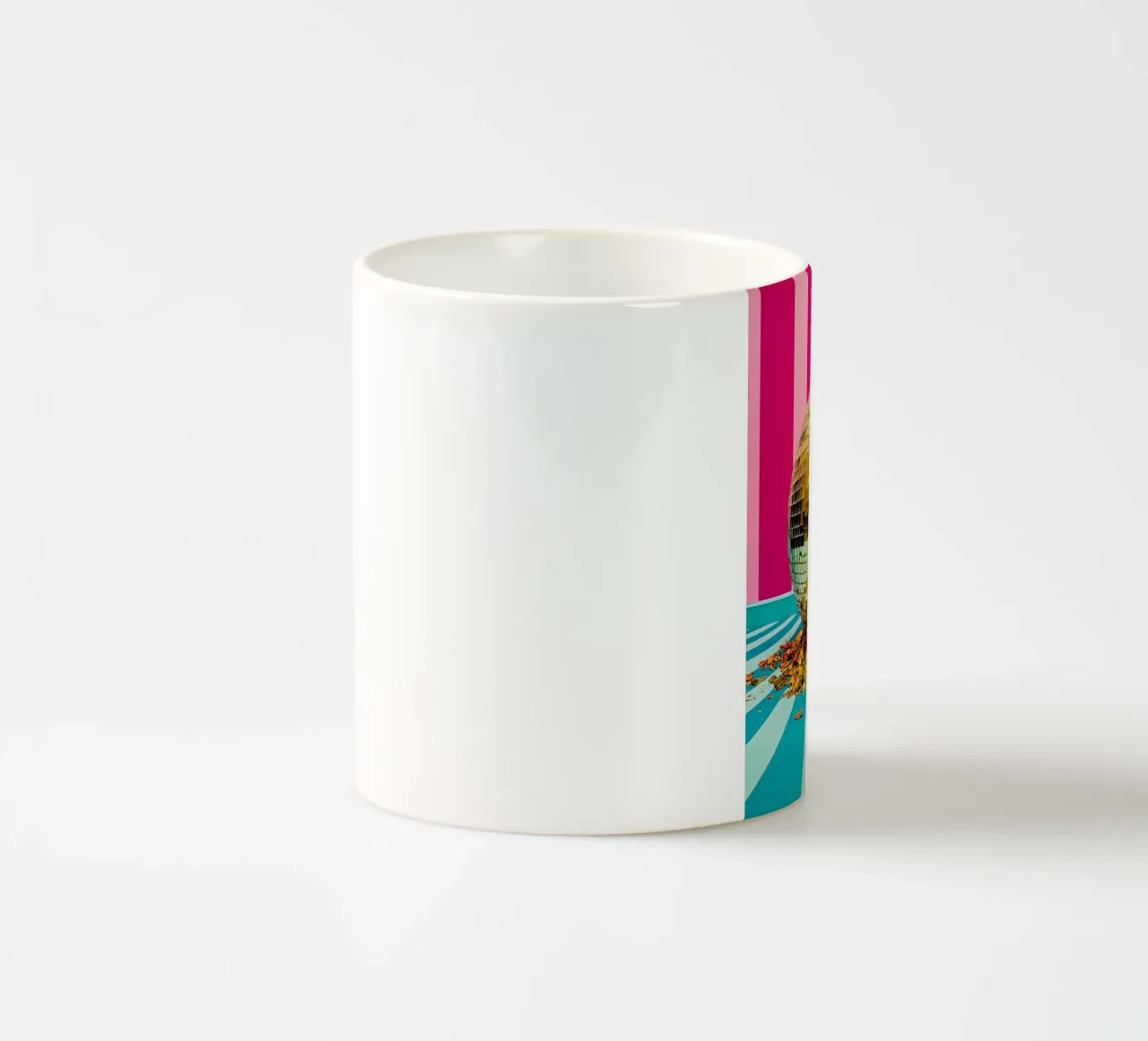 Golden Disco Ball - Pop Art ceramic mug by ColorCrash Gallery