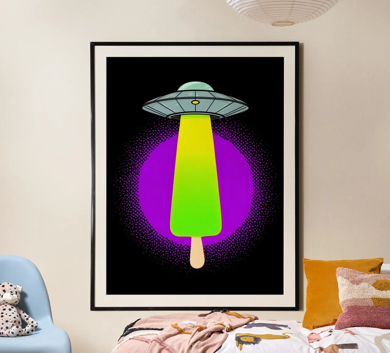 Popsicle UFO - Pop Art poster de ColorCrash Gallery