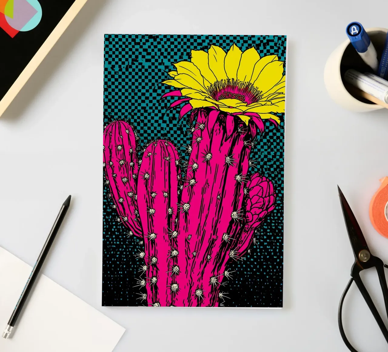 Cactus - Pop Art notebook by ColorCrash Gallery