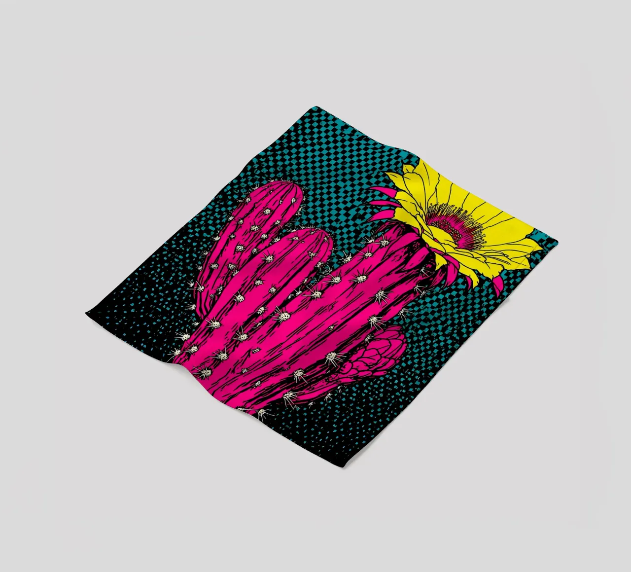 Cactus - Pop Art coperta in pile da ColorCrash Gallery
