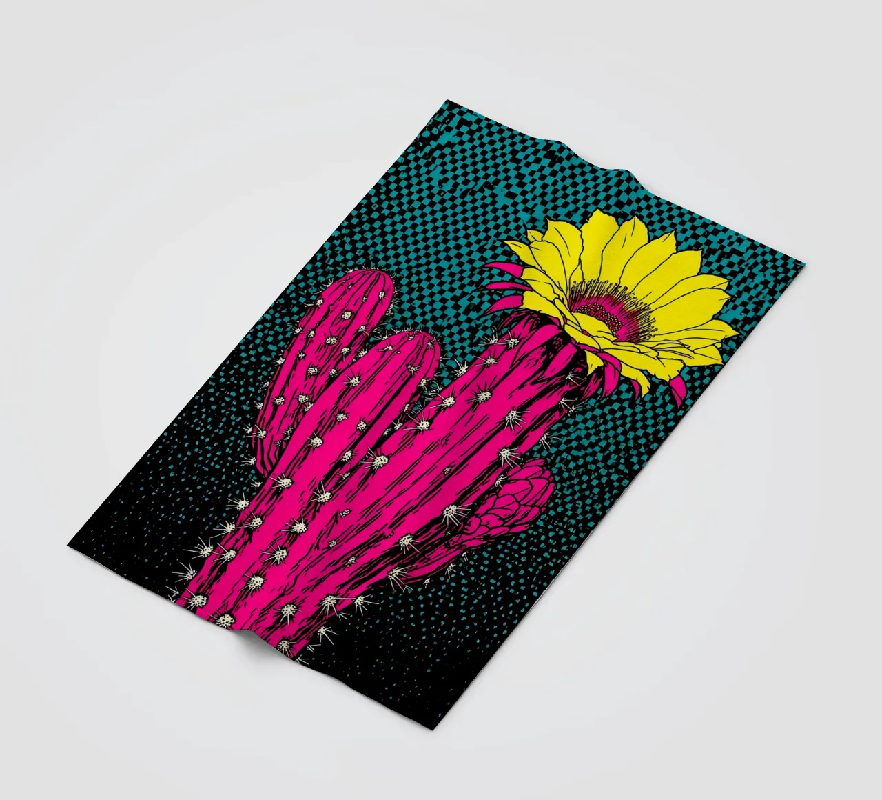 Cactus - Pop Art coperta in pile da ColorCrash Gallery