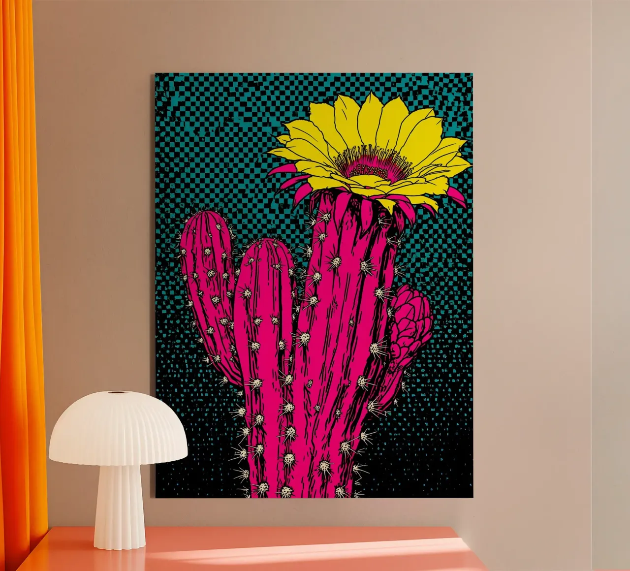 Cactus - Pop Art alluminio dibond da ColorCrash Gallery