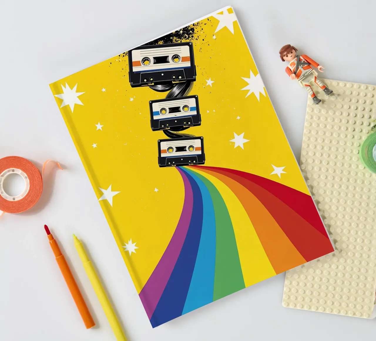 Cassetta arcobaleno - Pop Art diario da ColorCrash Gallery