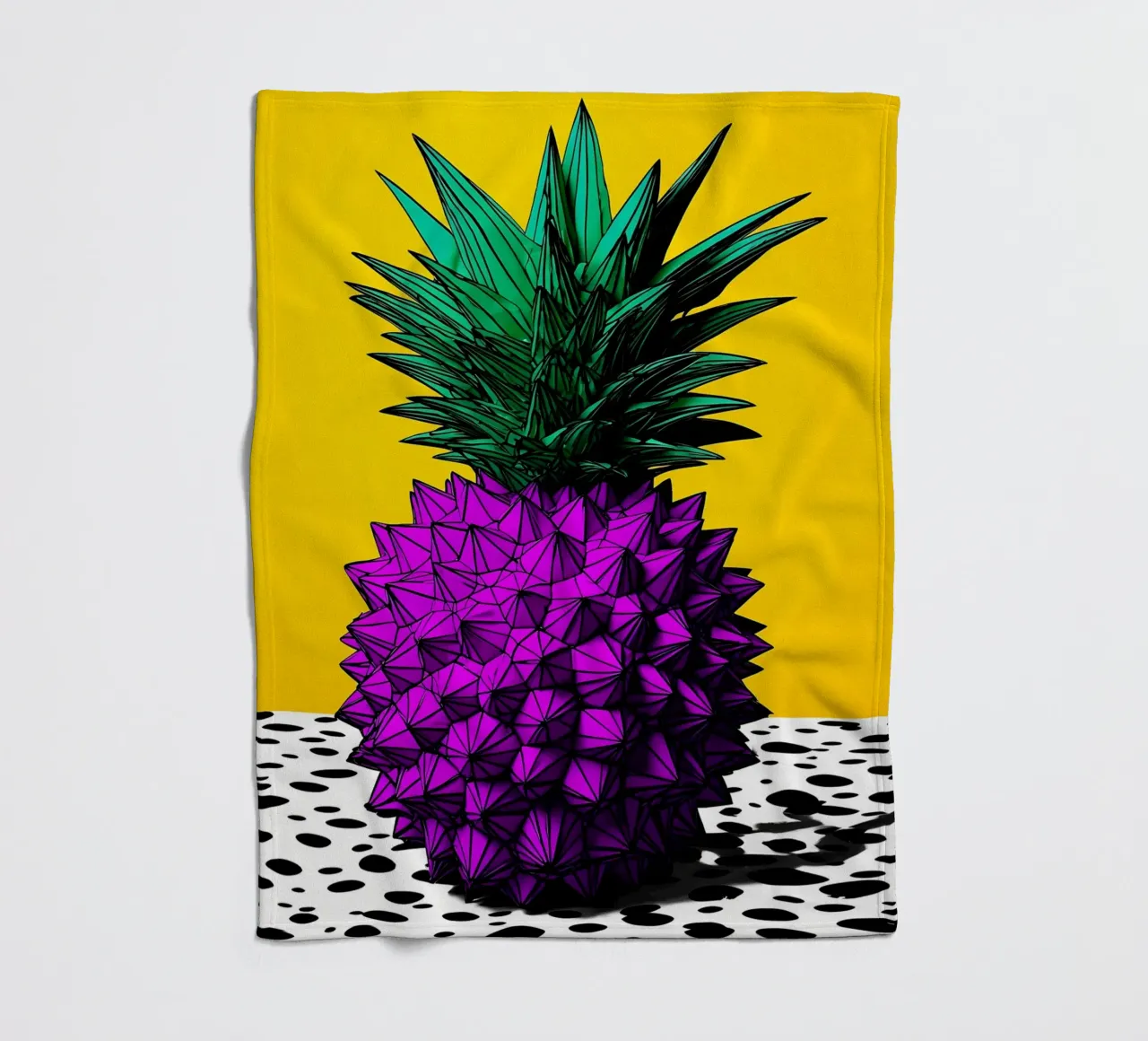 Ananas - Pop Art coperta in pile da ColorCrash Gallery