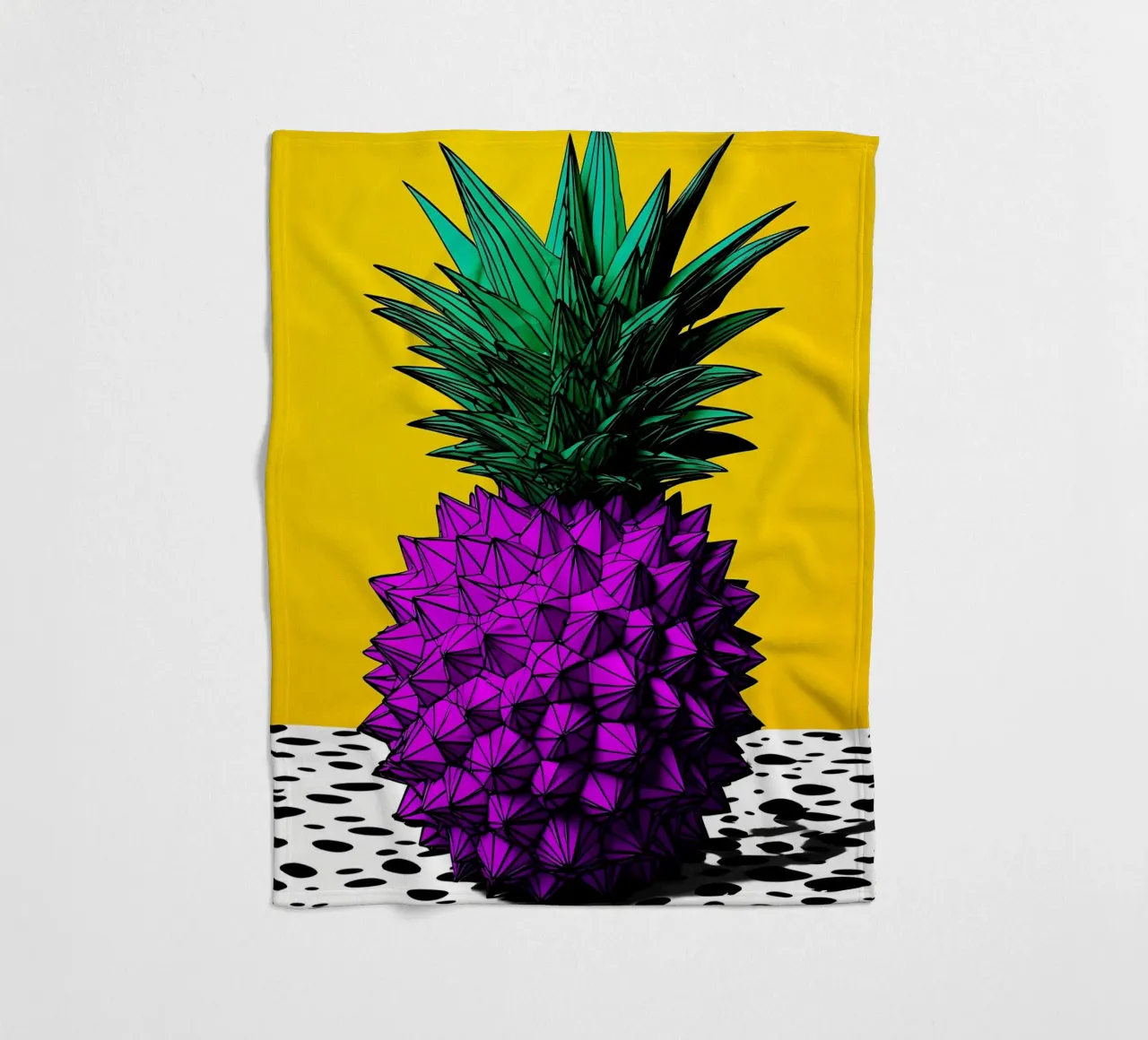 Ananas - Pop Art coperta in pile da ColorCrash Gallery