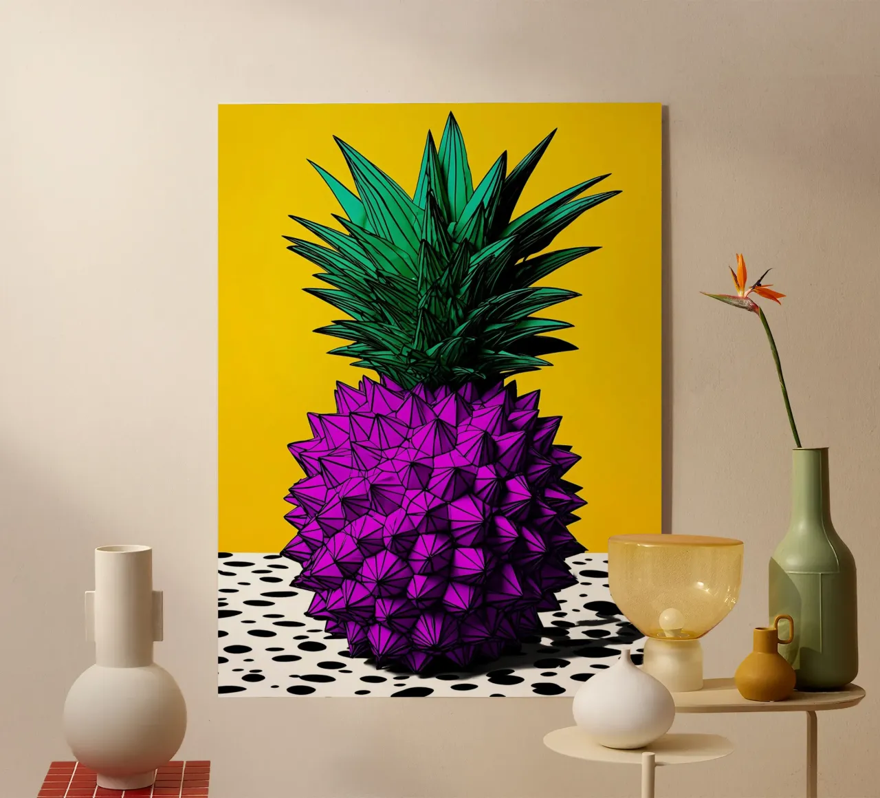 Ananas - Pop Art plexiglass da ColorCrash Gallery