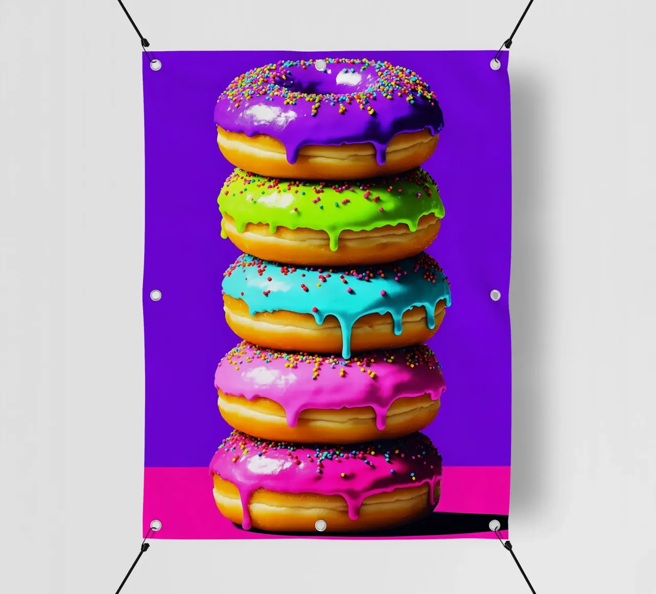 Ciambelle impilate - Pop Art telo in pvc da ColorCrash Gallery
