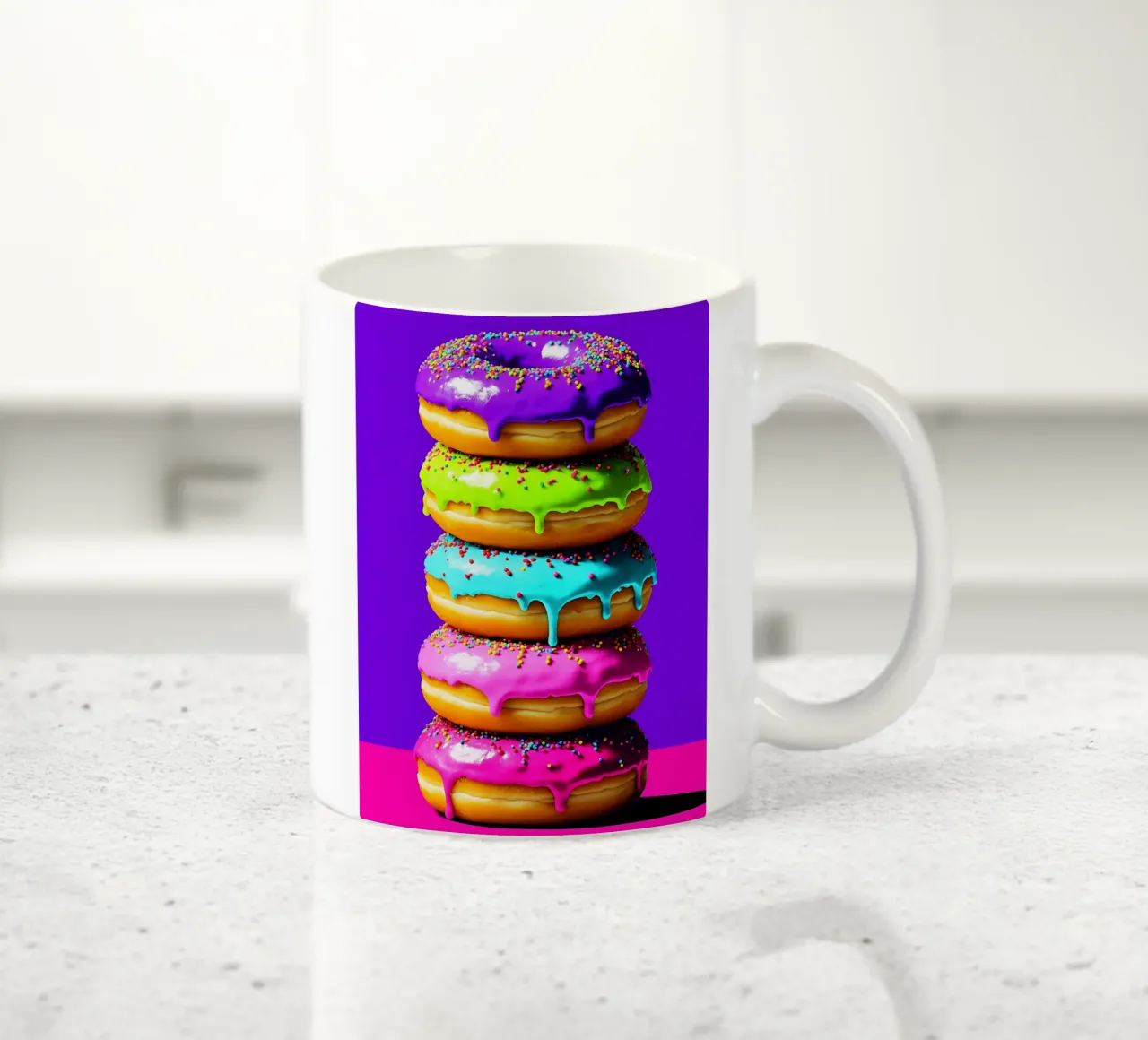 Ciambelle impilate - Pop Art tazza in ceramica da ColorCrash Gallery