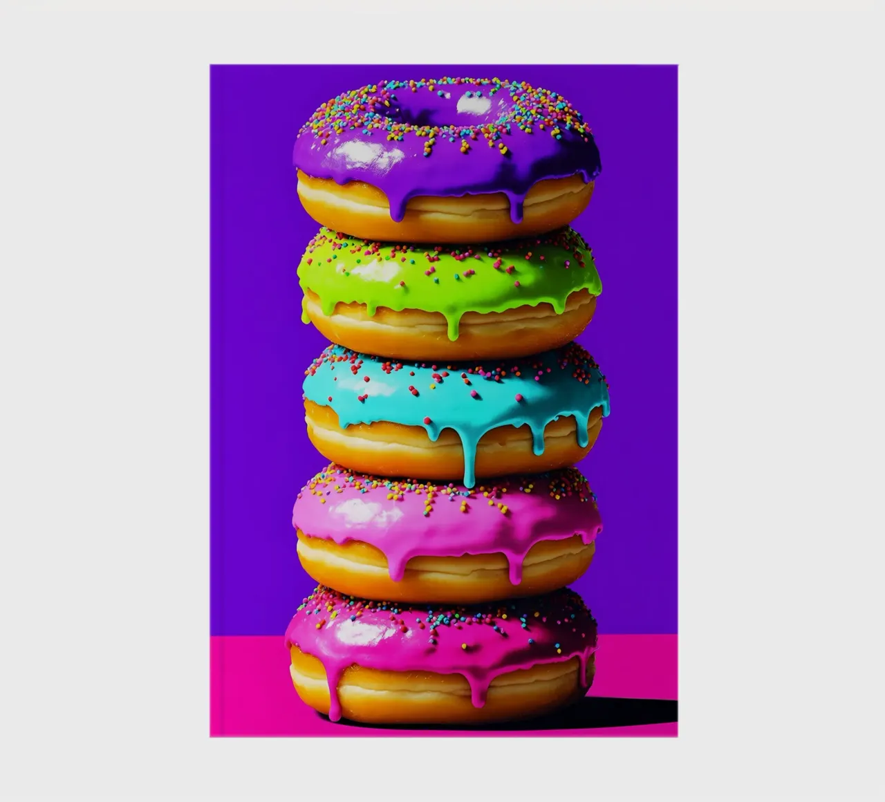 Donuts Stack - Pop Art Notizbuch von ColorCrash Gallery