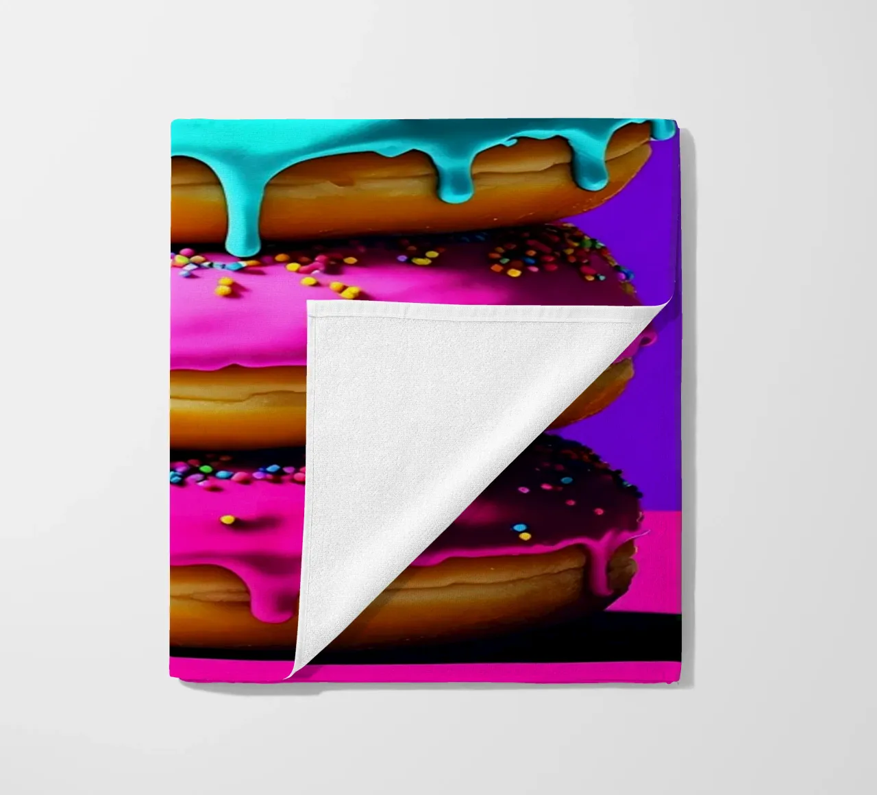 Ciambelle impilate - Pop Art telo mare da ColorCrash Gallery