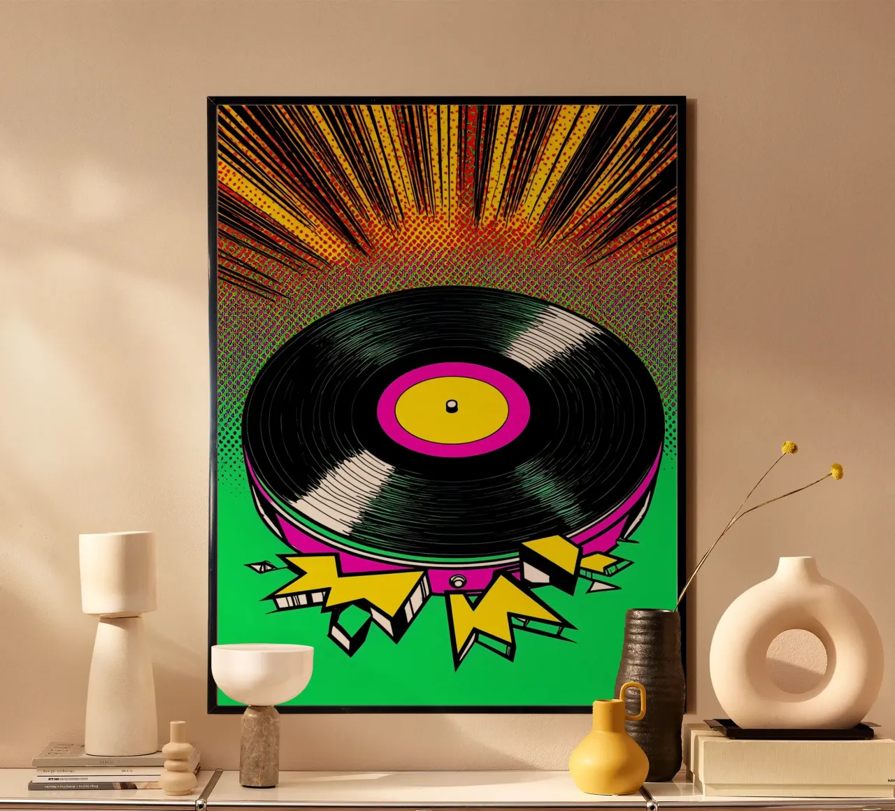Disco in vinile - Pop Art poster da ColorCrash Gallery