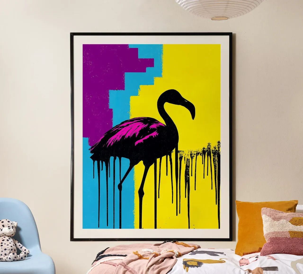 Flamingo Dripping - Pop Art hahnemühle de ColorCrash Gallery