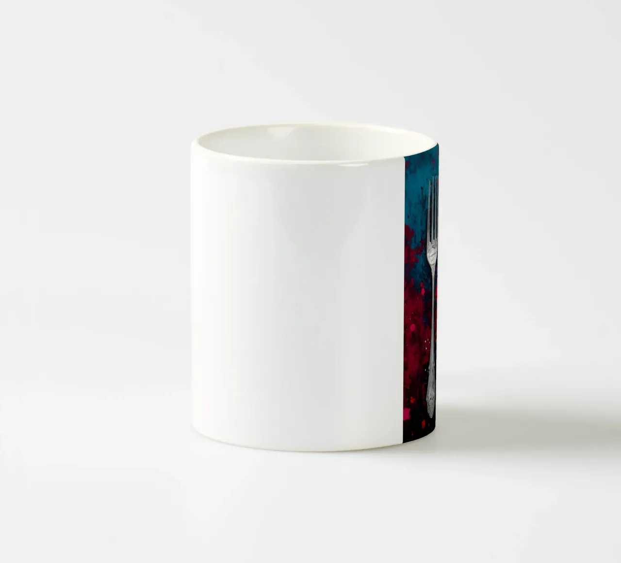 Forchetta e cucchiaio - Pop Art tazza in ceramica da ColorCrash Gallery