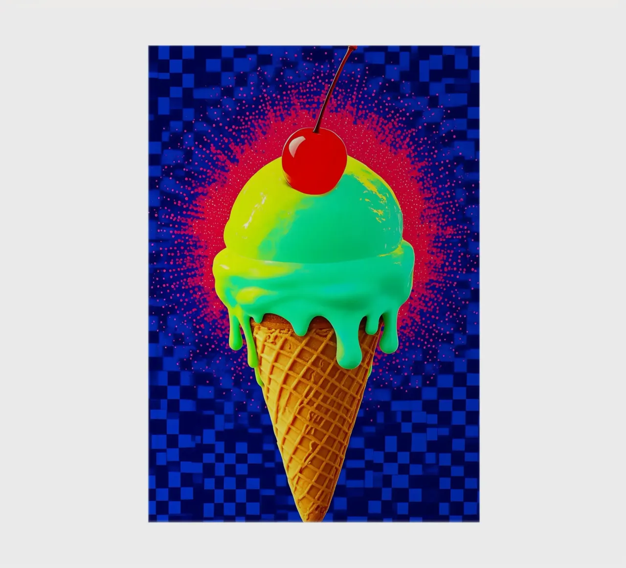 Ice Cream Cone - Pop Art notebook by ColorCrash Gallery