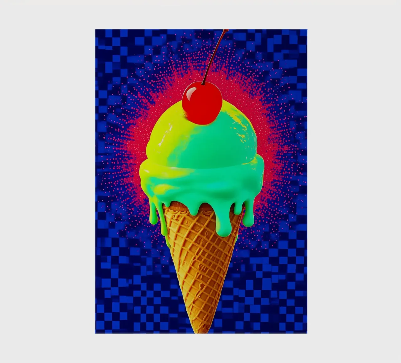 Ice Cream Cone - Pop Art notebook by ColorCrash Gallery