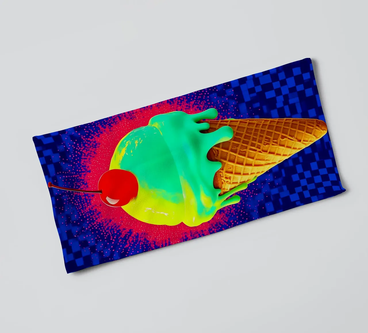 Ice Cream Cone - Pop Art towel by ColorCrash Gallery