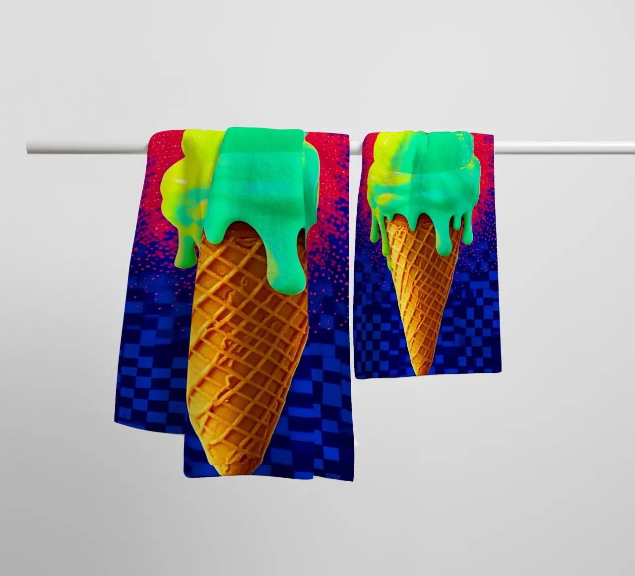 Ice Cream Cone - Pop Art towel by ColorCrash Gallery
