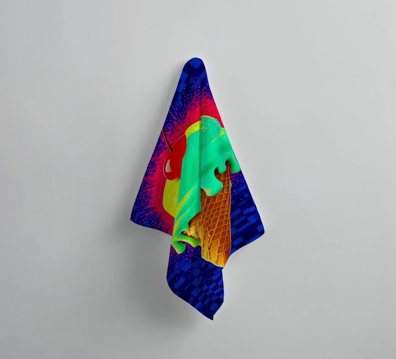 Ice Cream Cone - Pop Art towel by ColorCrash Gallery
