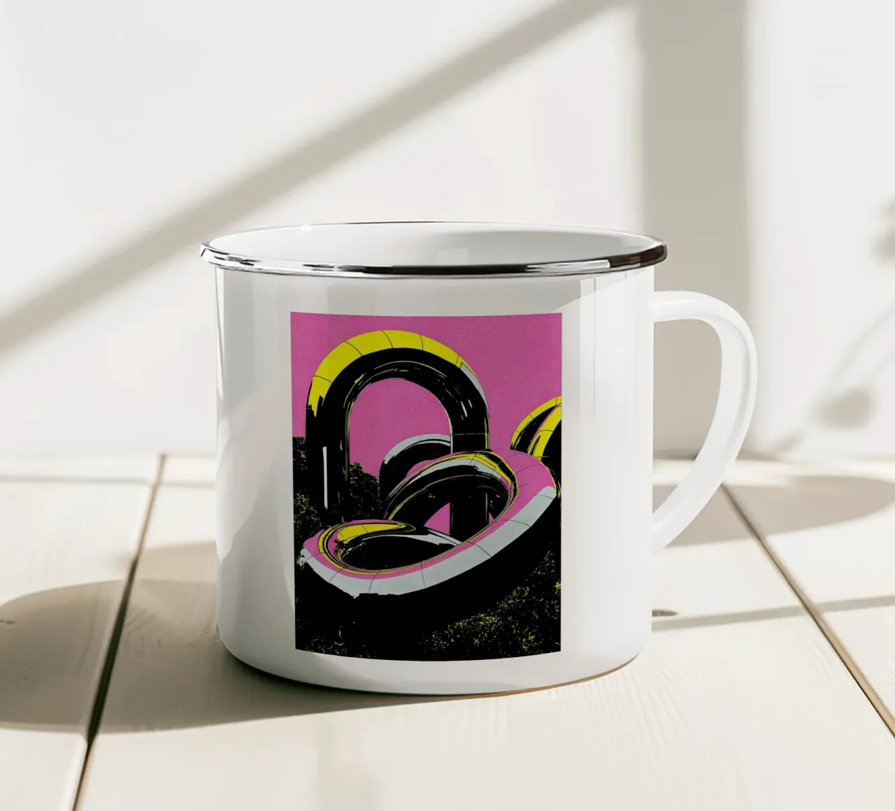 Scivolo d'acqua - Pop Art tazza in smalto da ColorCrash Gallery