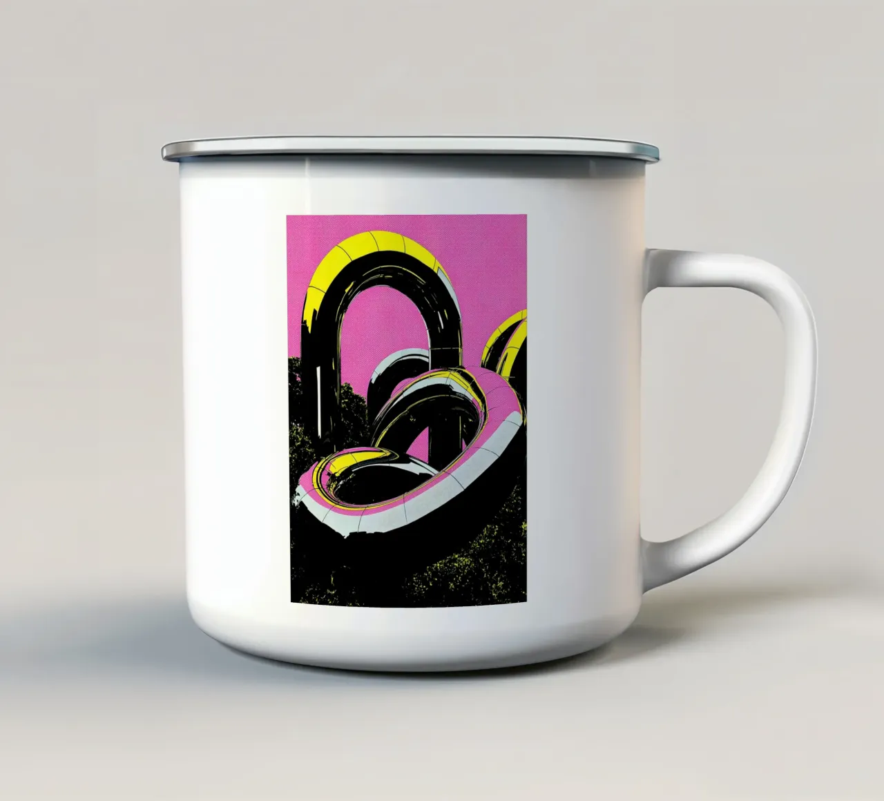Scivolo d'acqua - Pop Art tazza in smalto da ColorCrash Gallery