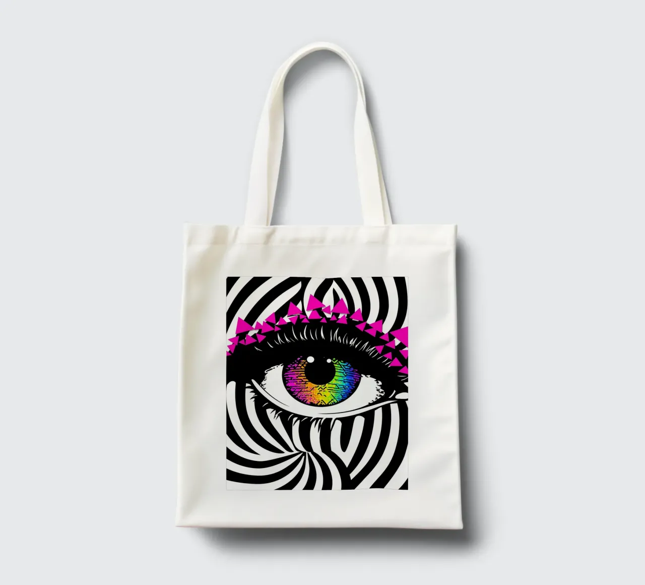 Occhio - Pop Art borsa in juta da ColorCrash Gallery