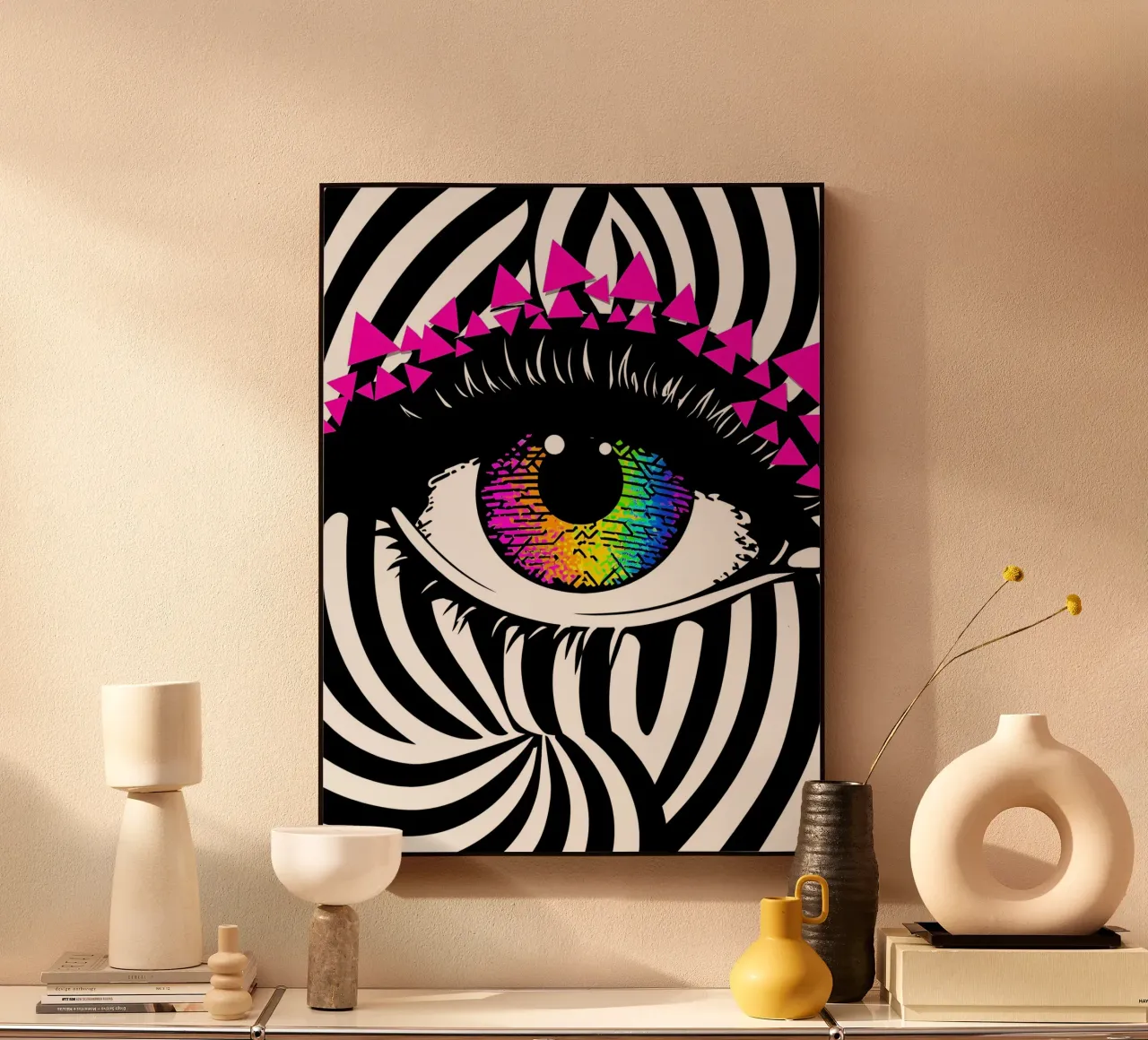 Occhio - Pop Art alluminio dibond da ColorCrash Gallery