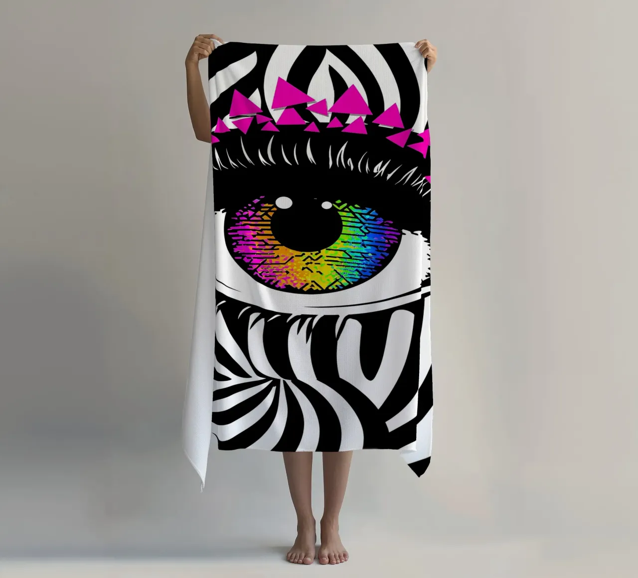 Occhio - Pop Art telo mare da ColorCrash Gallery
