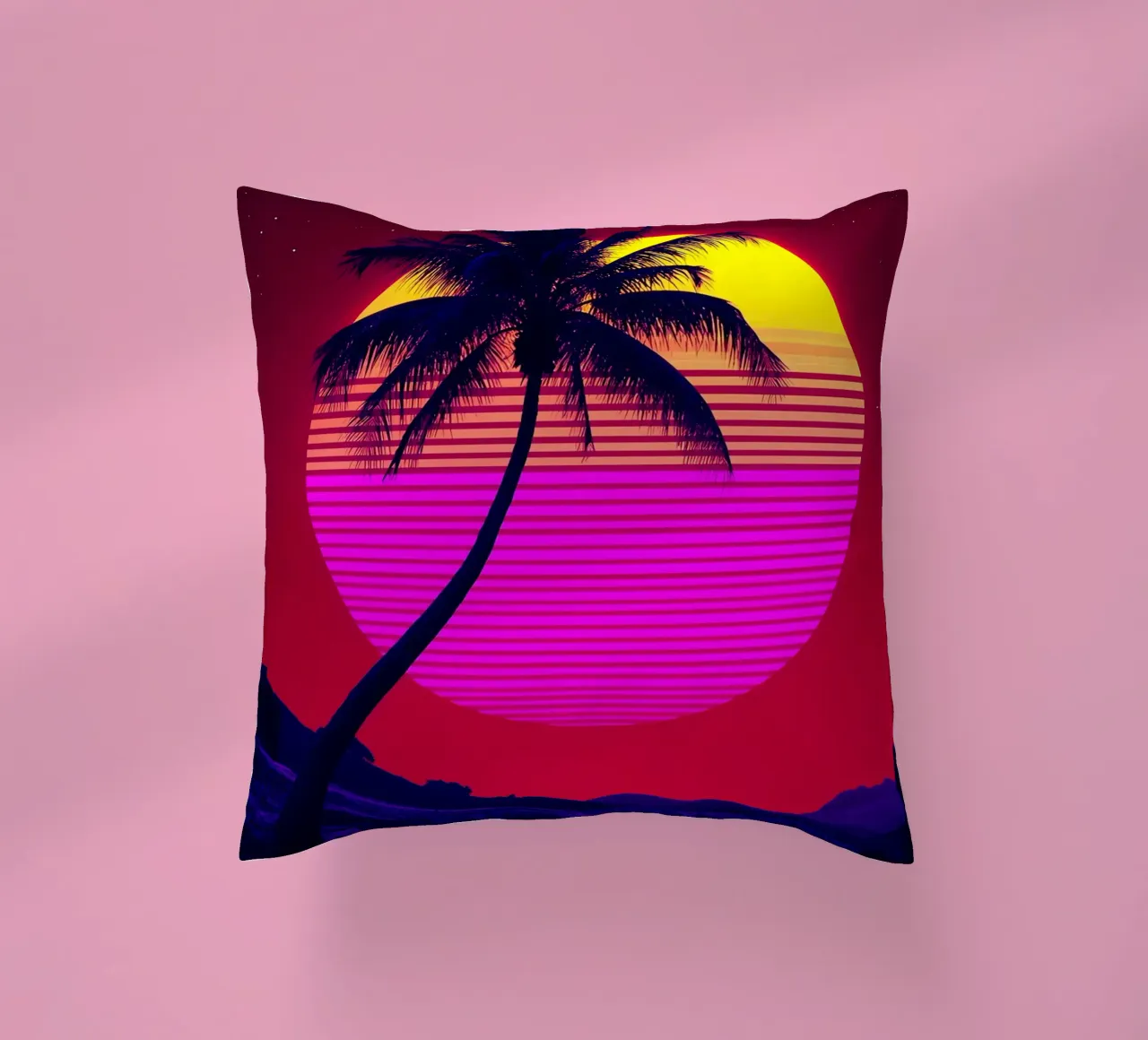 Tramonto sulla spiaggia - Pop Art cuscino da ColorCrash Gallery