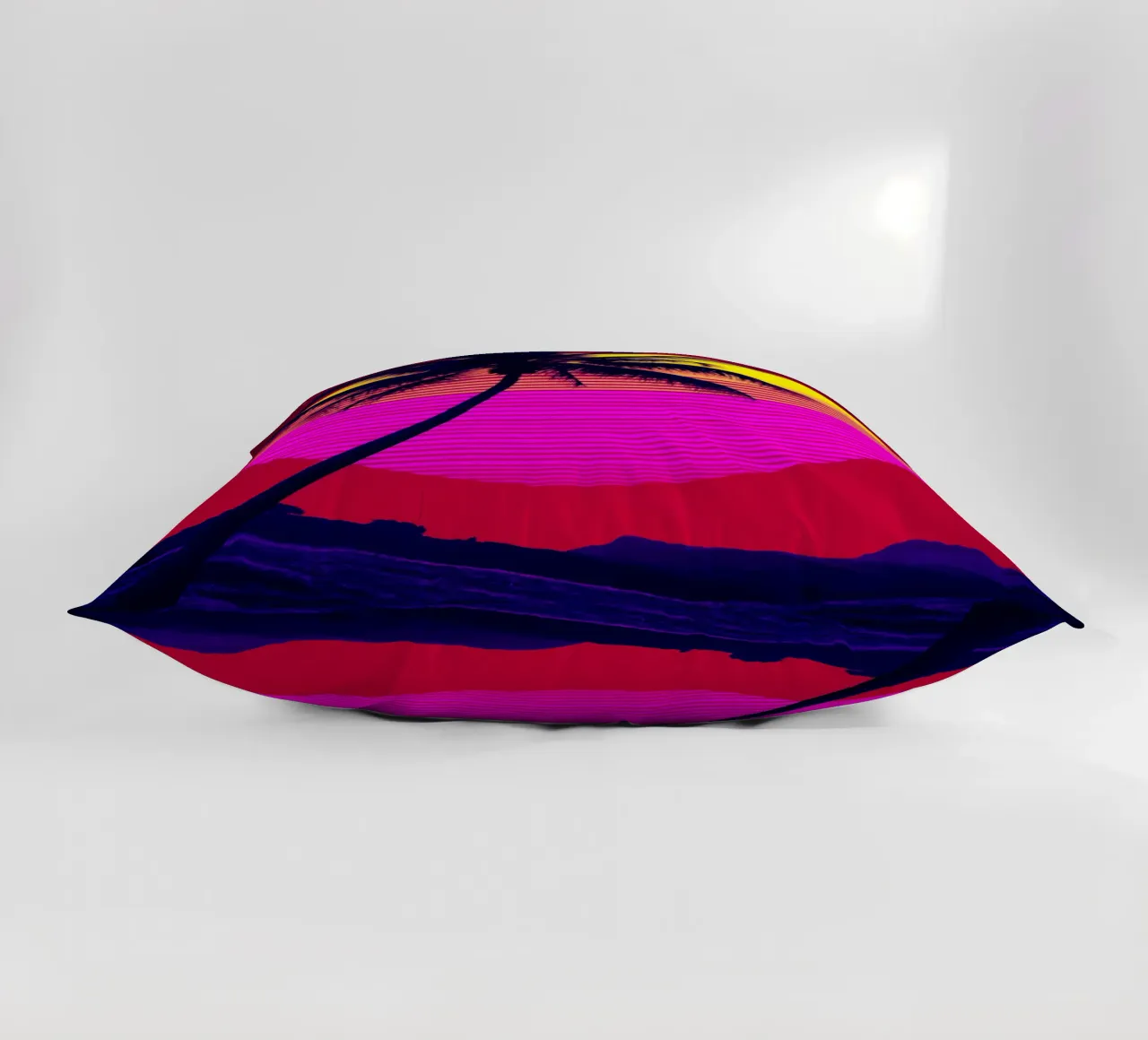 Tramonto sulla spiaggia - Pop Art cuscino da ColorCrash Gallery