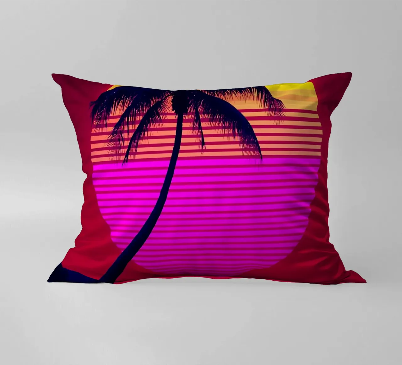 Tramonto sulla spiaggia - Pop Art cuscino da ColorCrash Gallery