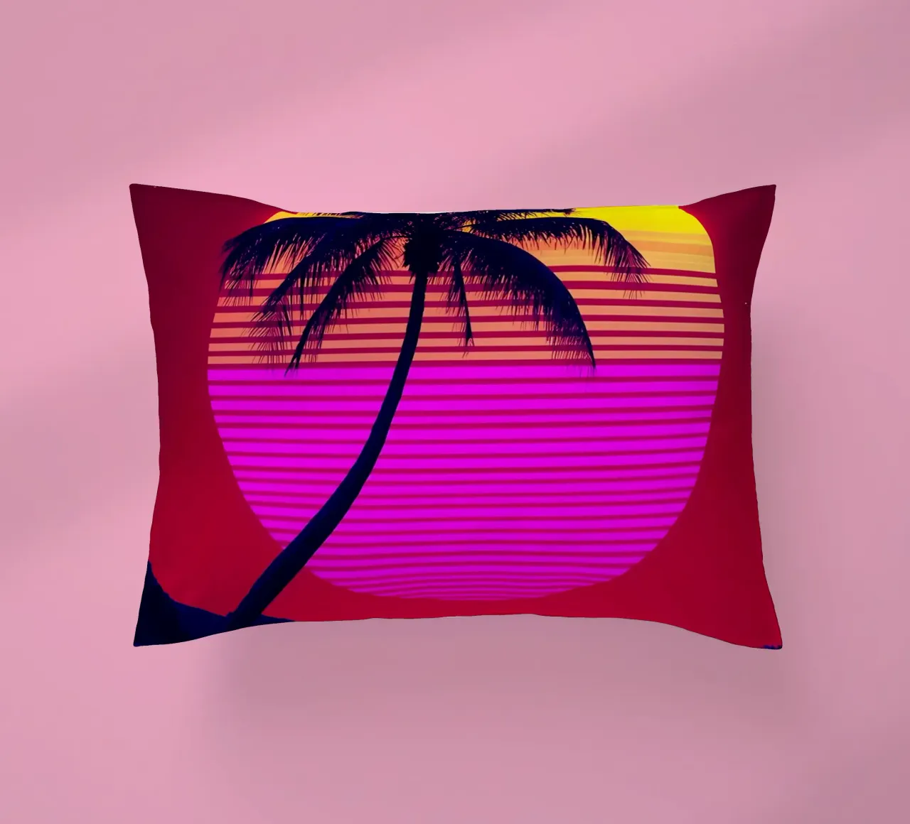 Tramonto sulla spiaggia - Pop Art cuscino da ColorCrash Gallery