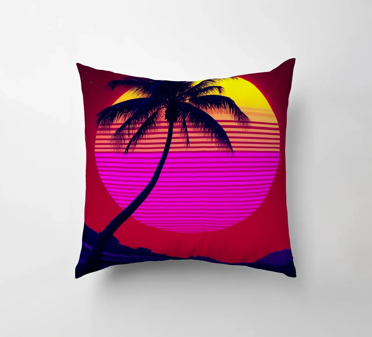 Tramonto sulla spiaggia - Pop Art cuscino da ColorCrash Gallery