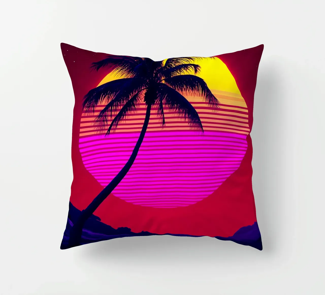 Tramonto sulla spiaggia - Pop Art cuscino da ColorCrash Gallery