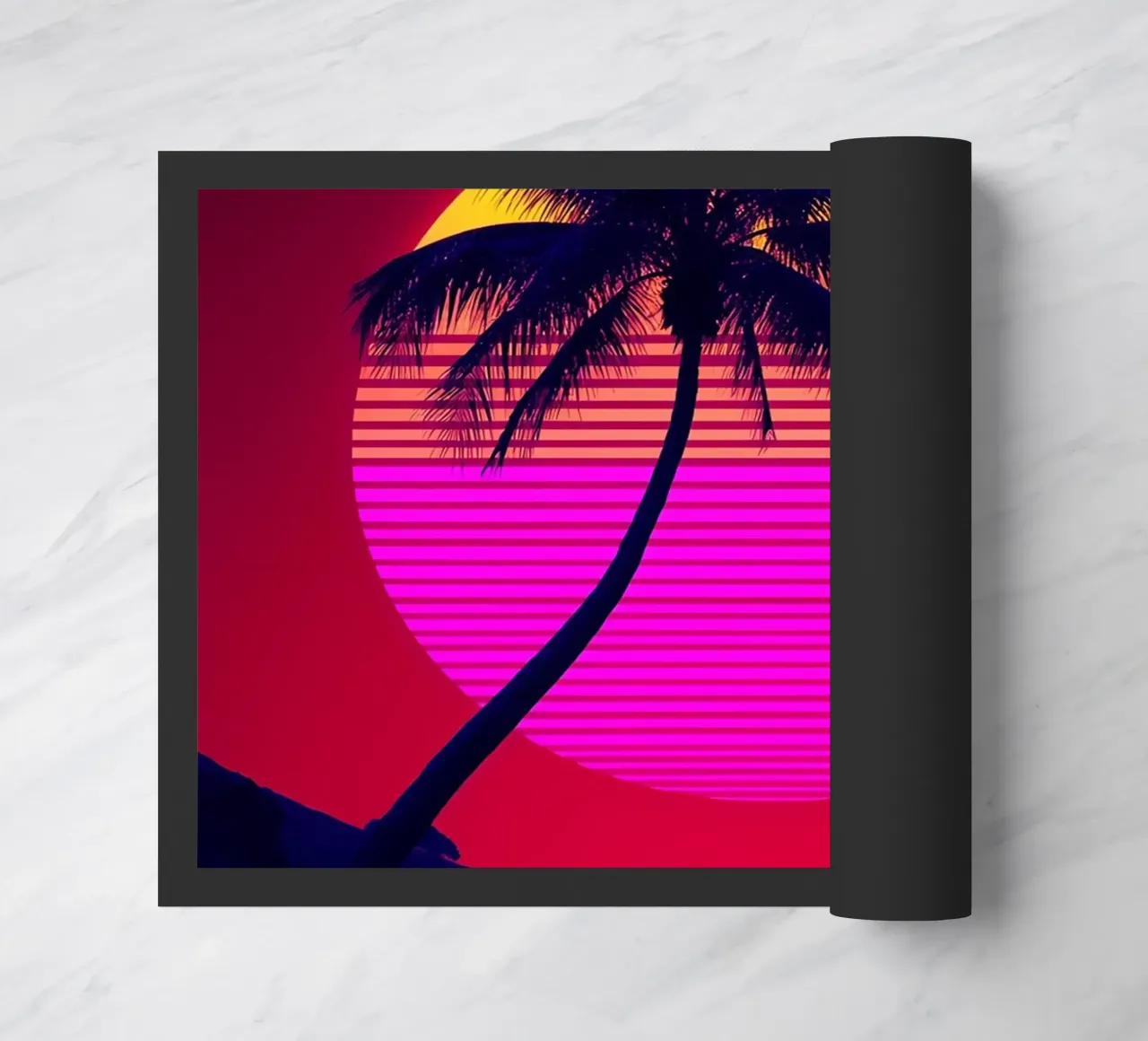 Tramonto sulla spiaggia - Pop Art zerbino da ColorCrash Gallery