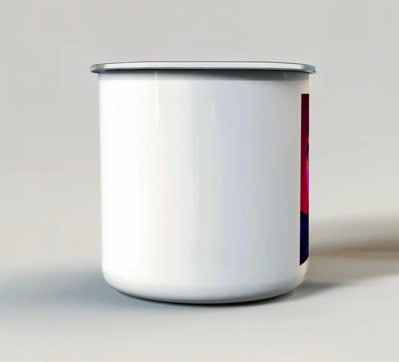 Tramonto sulla spiaggia - Pop Art tazza in smalto da ColorCrash Gallery