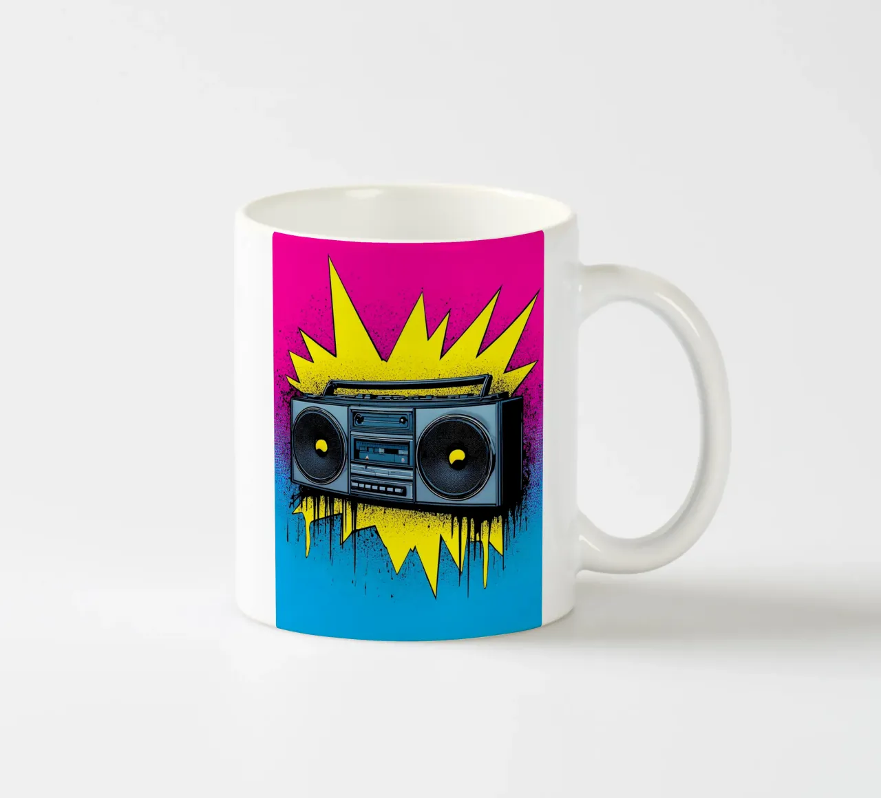 Boombox - Pop Art tazza in ceramica da ColorCrash Gallery