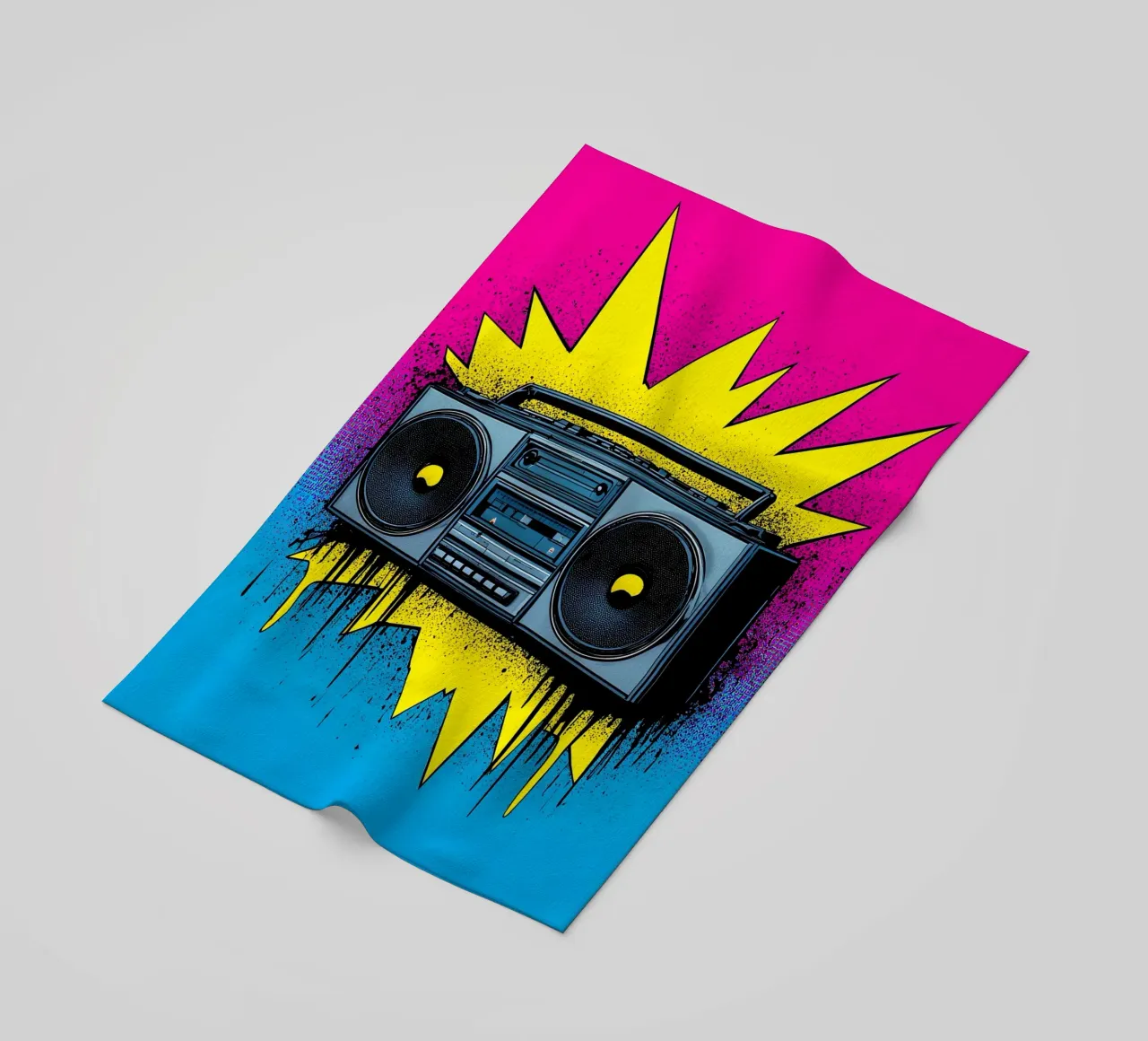 Boombox - Pop Art telo mare da ColorCrash Gallery