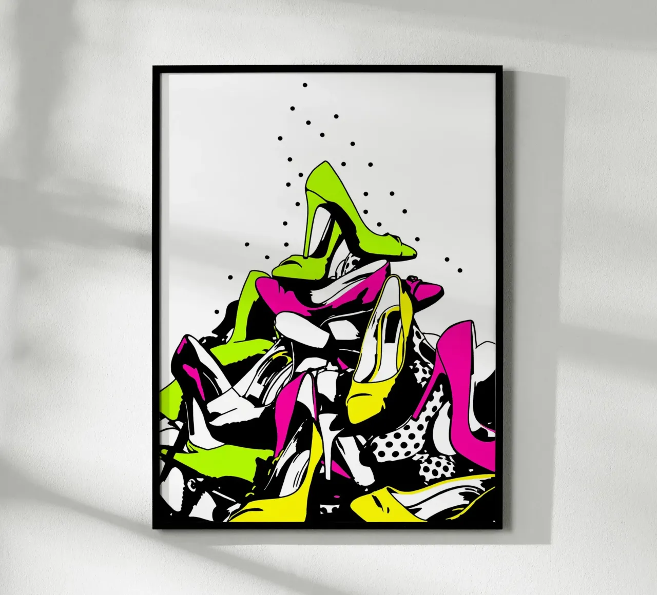 Stack Of Heels - Pop Art Hahnemühle von ColorCrash Gallery