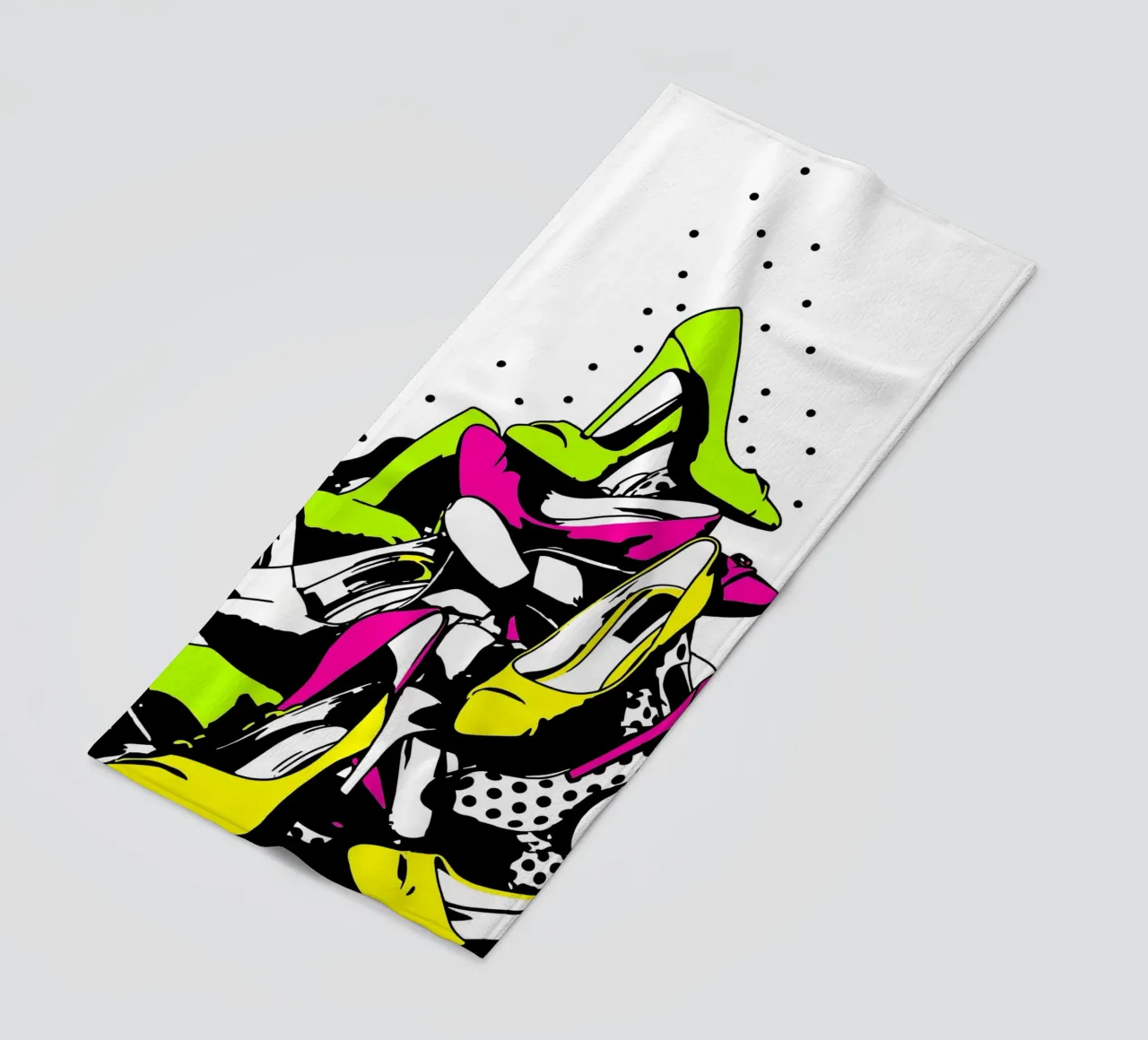 Pila di tacchi - Pop Art telo mare da ColorCrash Gallery