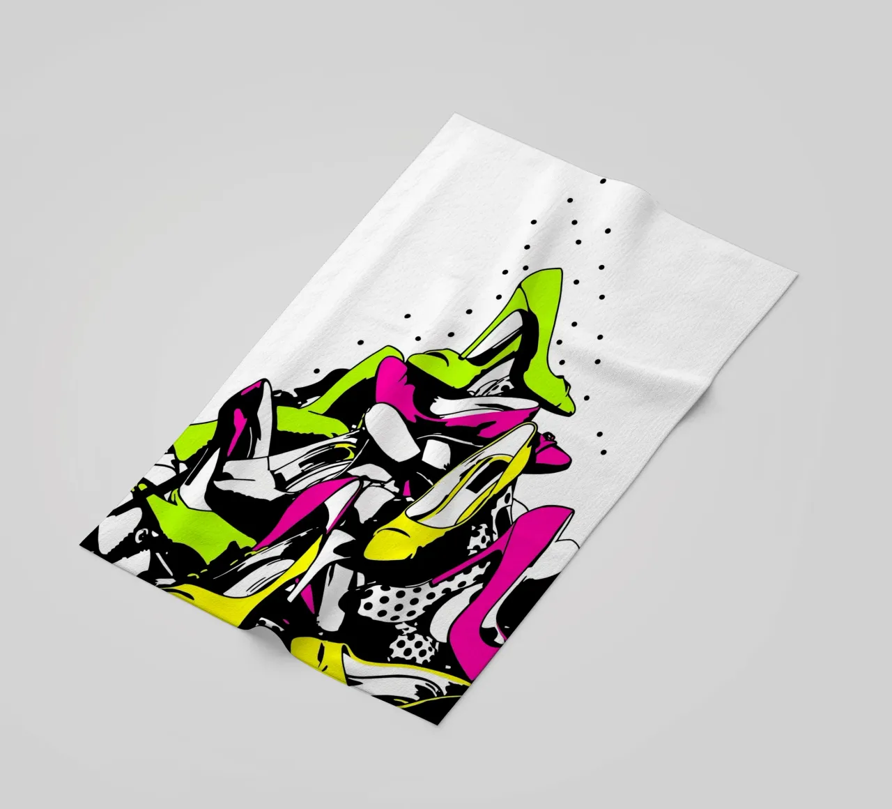 Pila di tacchi - Pop Art telo mare da ColorCrash Gallery