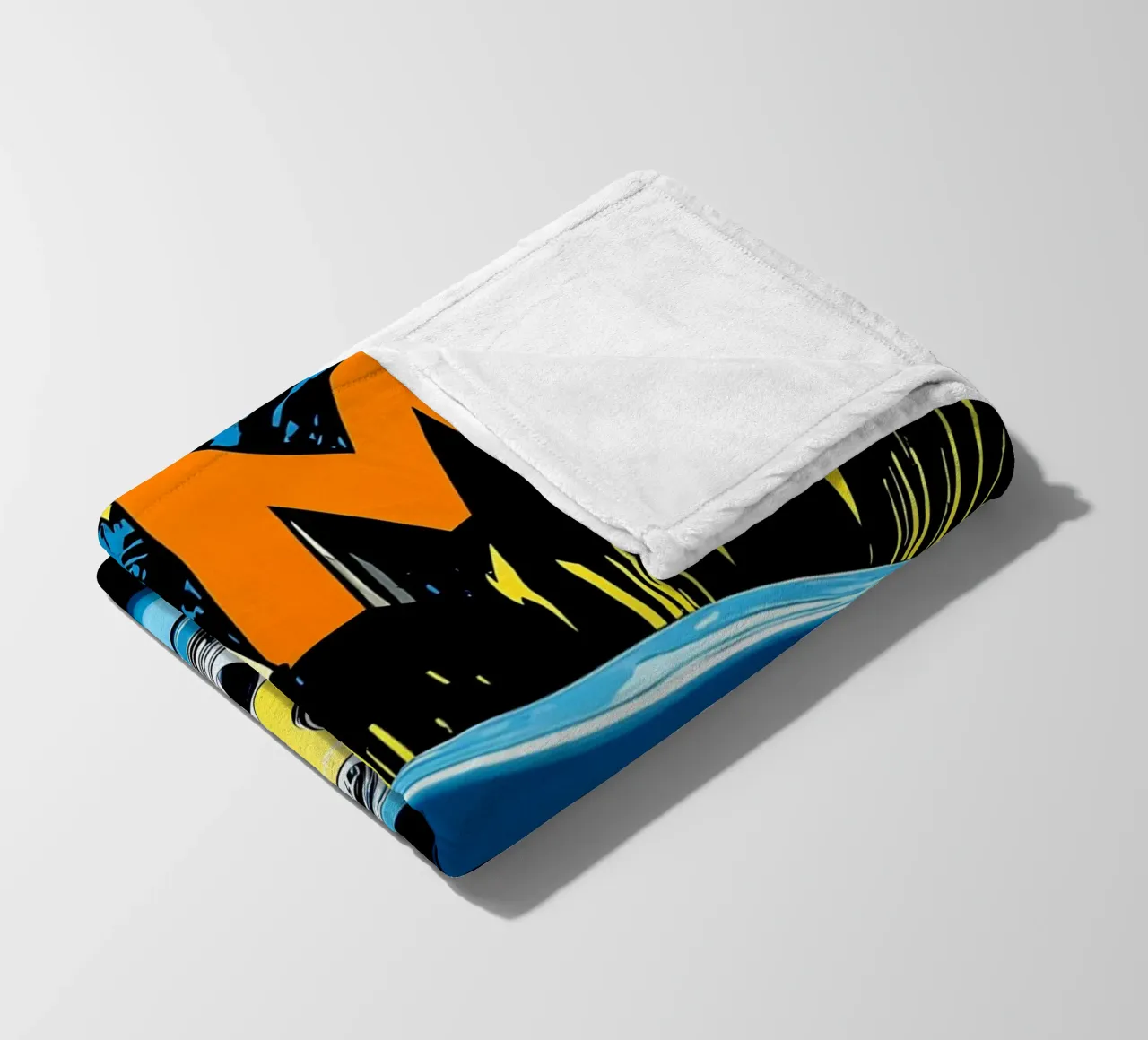 Telefono retrò - Pop Art coperta in pile da ColorCrash Gallery