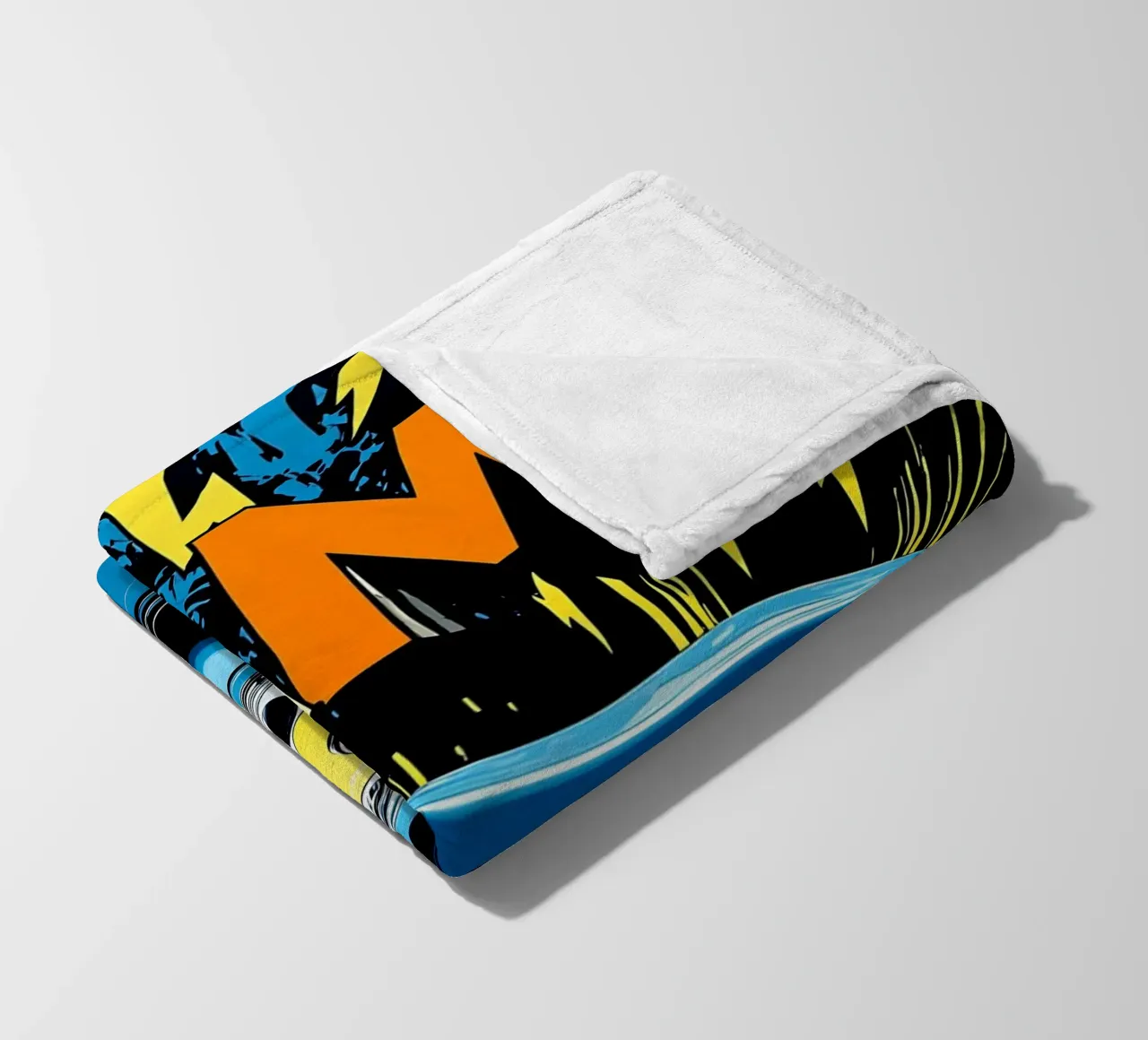 Telefono retrò - Pop Art coperta in pile da ColorCrash Gallery
