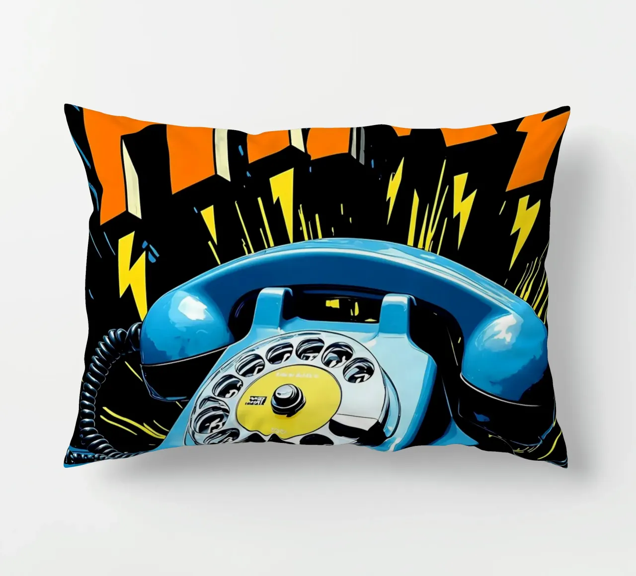 Telefono retrò - Pop Art cuscino da ColorCrash Gallery