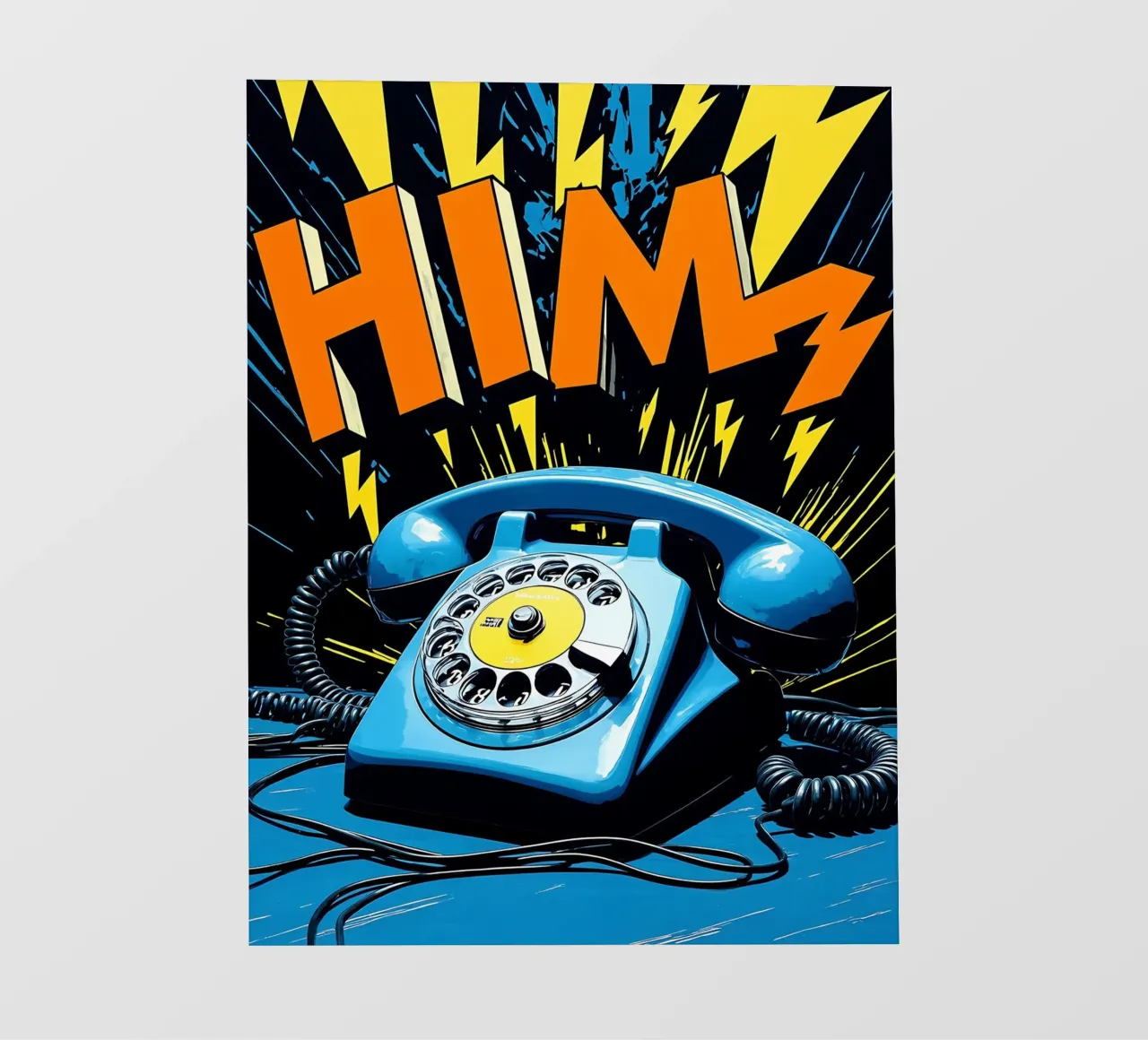 Telefono retrò - Pop Art pellicola backlit da ColorCrash Gallery