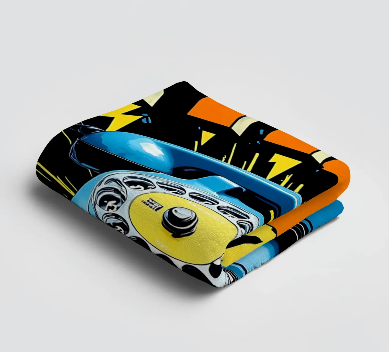 Telefono retrò - Pop Art asciugamano da bagno da ColorCrash Gallery
