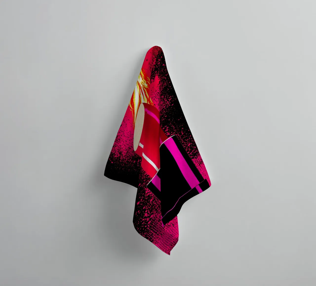 Rossetto sulla fiamma - Pop Art asciugamano da bagno da ColorCrash Gallery