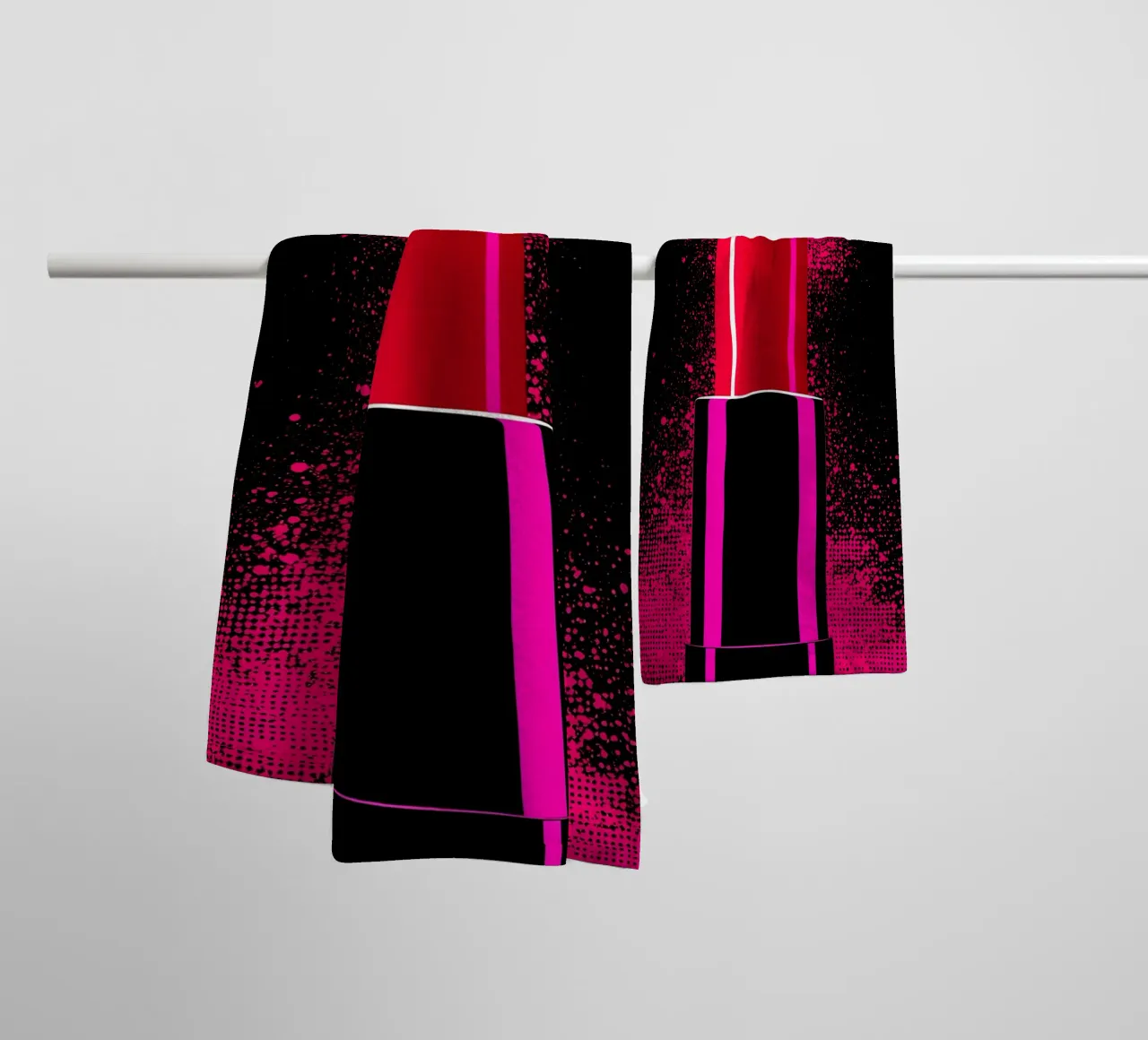 Rossetto sulla fiamma - Pop Art asciugamano da bagno da ColorCrash Gallery