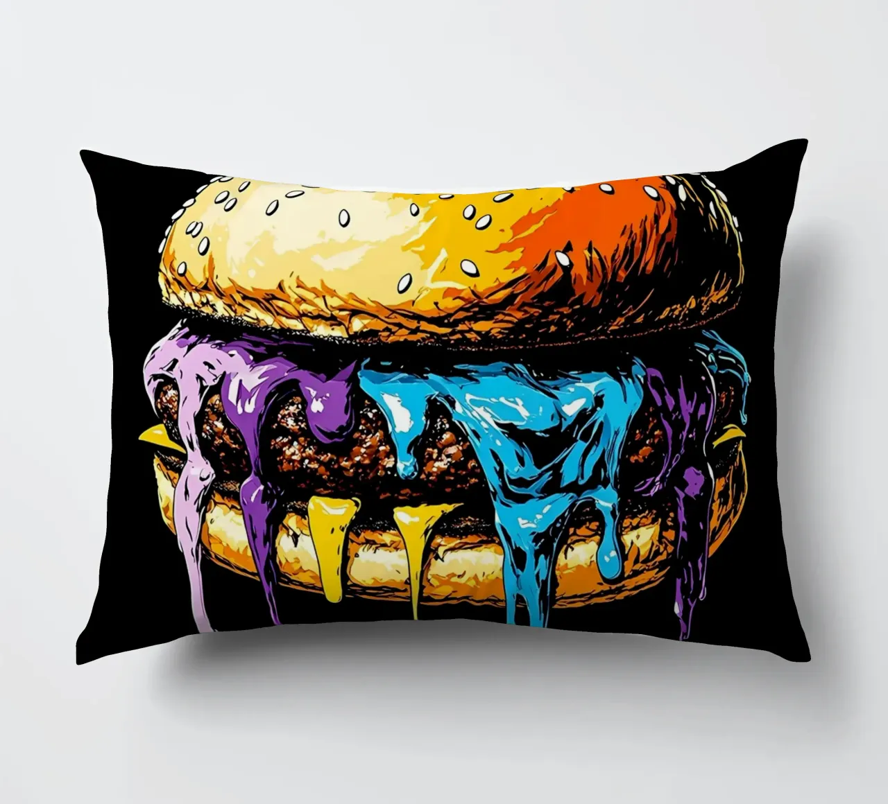 Burger in fusione - Pop Art cuscino da ColorCrash Gallery